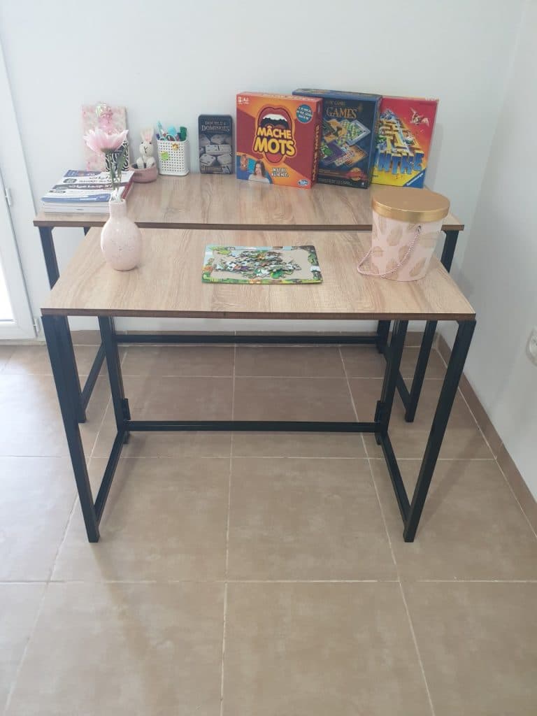 PROMO DEUX TABLE PLIANTE METAL PLUS MDF TRES SOLIDE