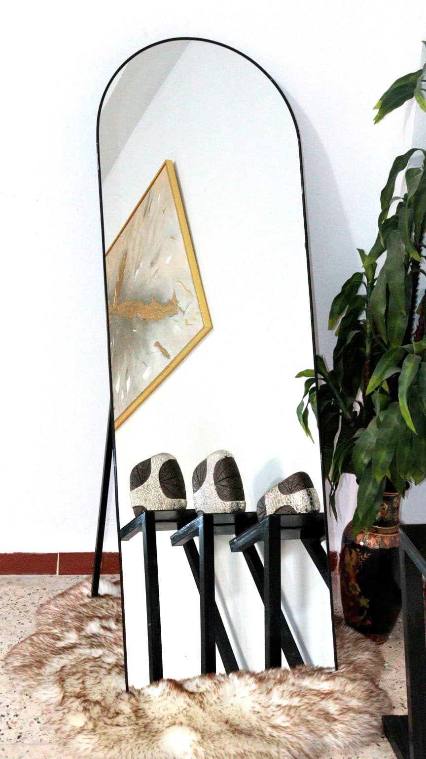 مرايا اطار بلاستيك+كادر حديد+سيبور 55×165 noir