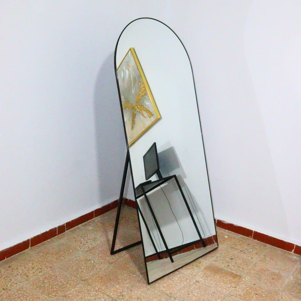 مرايا اطار بلاستيك+كادر حديد+سيبور 80×180 noir