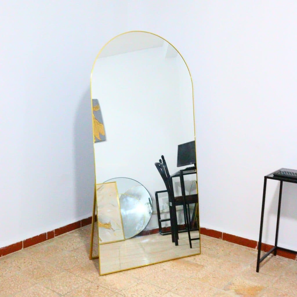مرايا اطار بلاستيك+كادر حديد+سيبور 80×180 doré
