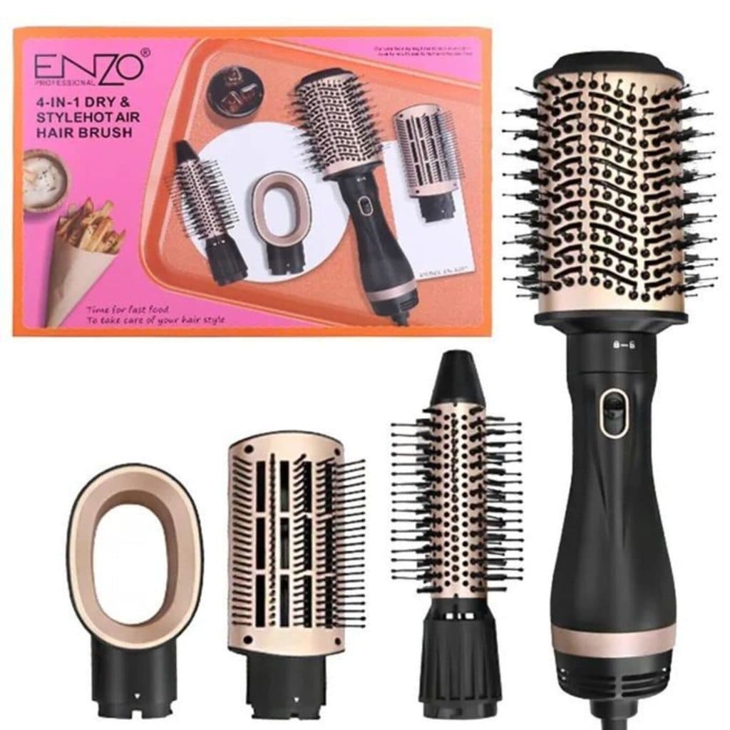 ENZO PROFESSIONAL 4in1 Seche cheveux et Volumateur – Brosse a air chaud ENZO EN-6207