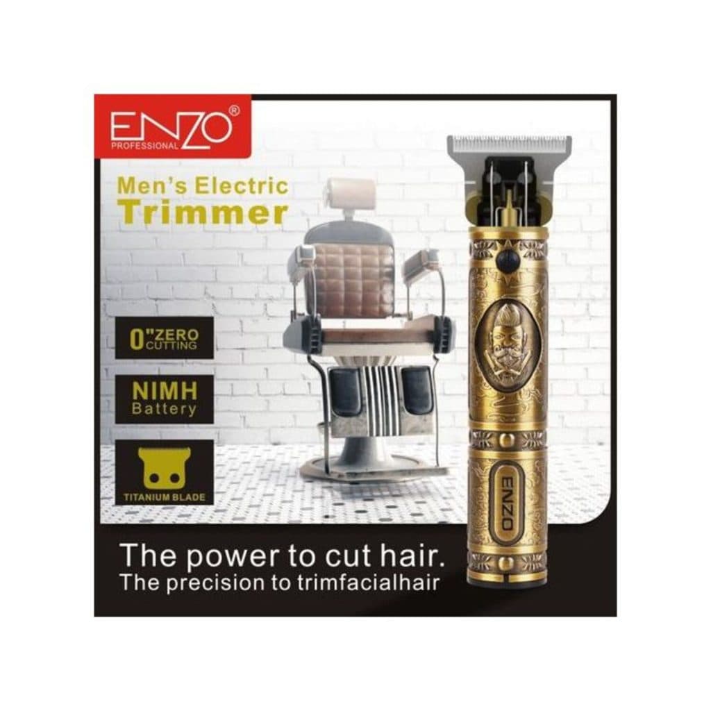 ENZO PROFESSIONAL Tondeuse Cheveux/Barbe Professionnelle spécial 0 Rechargeable – En-5036 – dore